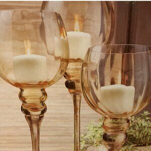 Tera Set of 3 Huricane Candle Holders 12",14" and 16"
